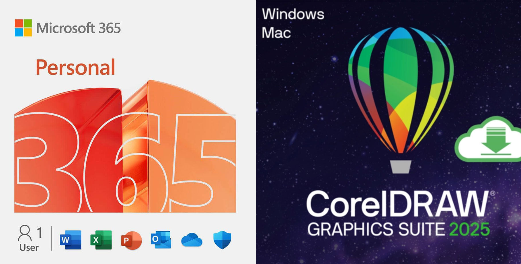 Ms365 Graphics Microsoft 365 Personal with CorelDRAW Graphics Suite (Download)