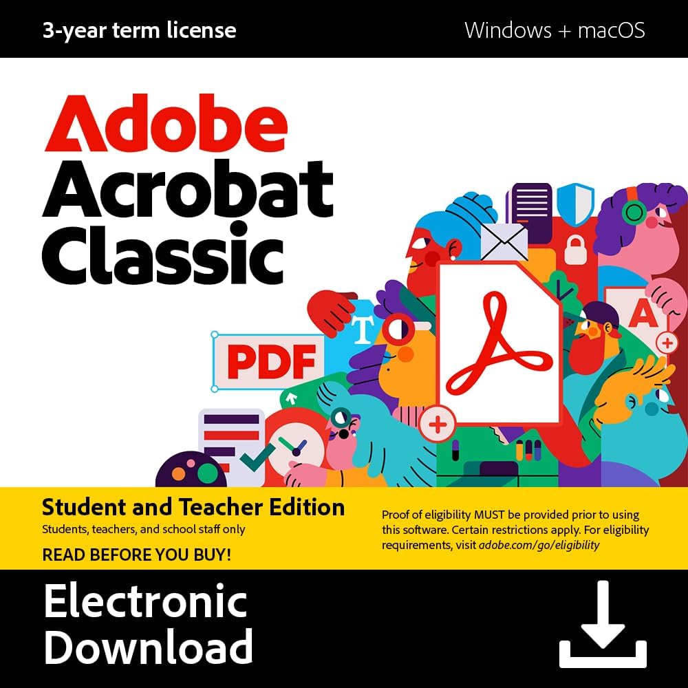 Adobe Acrobat Classic Student & Teachers - $149