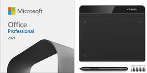 Microsoft Office 2019 For Mac (1 Time Purchase) with XP-Pen 6x4" Graphics Tablet