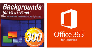 300 Backgrounds with the Free Microsoft Office 365 Education (WIN/MAC)