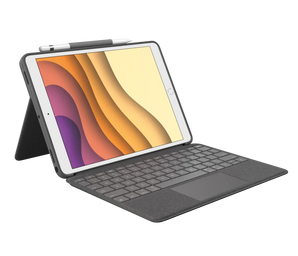 Logitech Combo Touch Keyboard Cover/Case for iPad 7th/8th/9th Gen with FREE Screen Protector