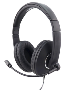 HamiltonBuhl Smart-Trek Mini Headset with Steel-Reinforced Gooseneck Mic & 3.5mm TRRS Plug