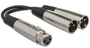Hosa Y Cable XLR3F to Dual XLR3M Adapter