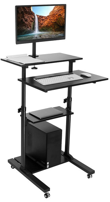 Mount-It! MI-7942 Rolling Computer Work Station with Monitor Mount from ...