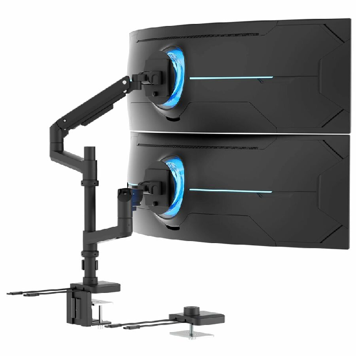 Mount-It! MI-12007 Proflex Heavy-Duty Dual Stacking Monitor Mount with ...