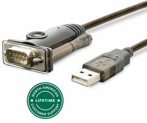 Plugable Technologies 5-Foot USB to Serial RS-232 Adapter with COM Retention