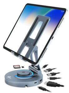 SIIG USB-C Multitask Hub Stand Holder for iPads, Tablets & Smartphones with FREE! USB-C Adapter