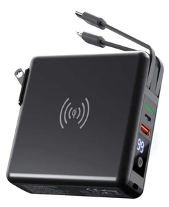 TechLok Power5 Multi Charger 5-in-1 Portable Charger with Wireless Charging & Travel Adapters