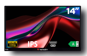 Verbatim 14" FHD Portable USB-C / HDMI IPS Monitor for Android / iOS / MacOS & Windows