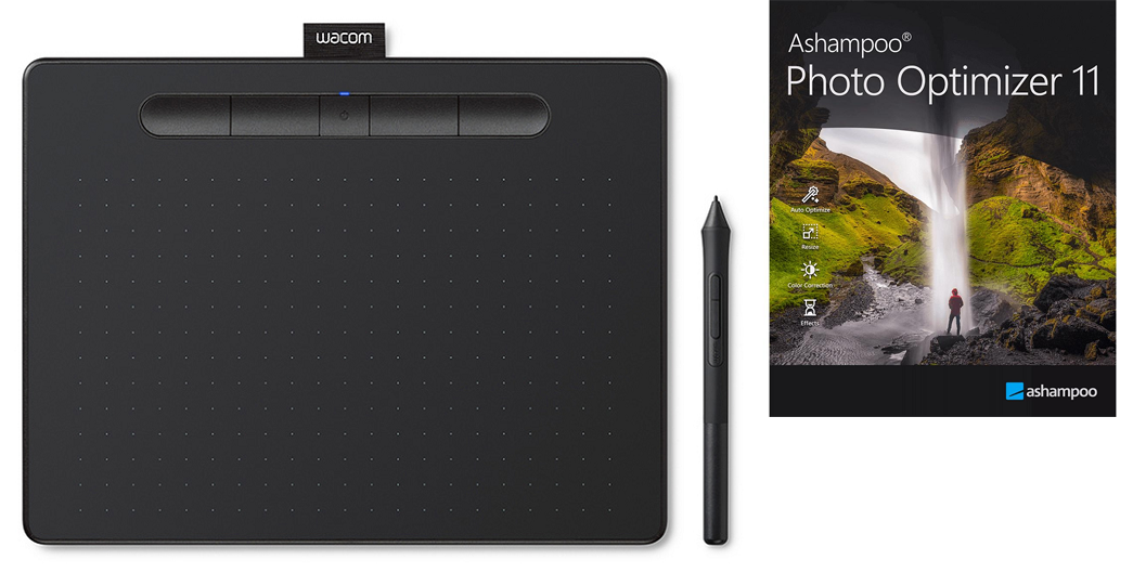 Wacom CTL4100WLK0 Intuos Bluetooth Tablet Creative Starter Kit ️ with ...