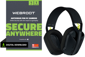 Logitech G435 LIGHTSPEED Wireless Gaming Headset with FREE! Webroot AntiVirus for PC Gamers