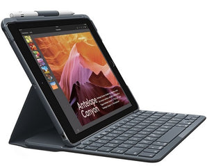 Logitech Slim Folio Keyboard/Cover Case for Apple iPad 7th/8th/9th Gen with FREE! Pen